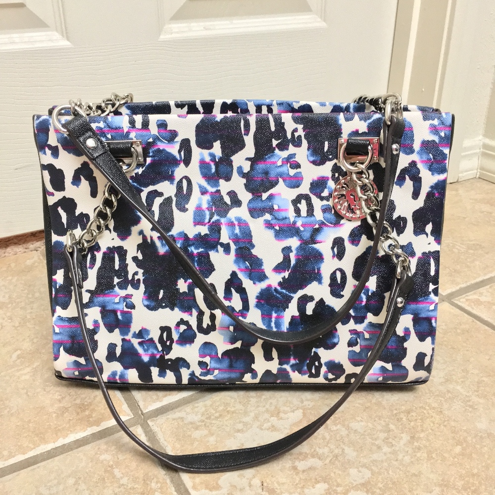 Multicolored Leopard Print Handbag
